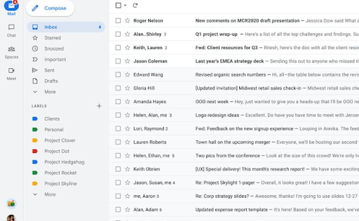 جوجل تعلن عن مظهر متكامل جديد لخدمة جيميل Gmail