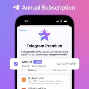 الاشتراك السنوي المميز في تيلجرام