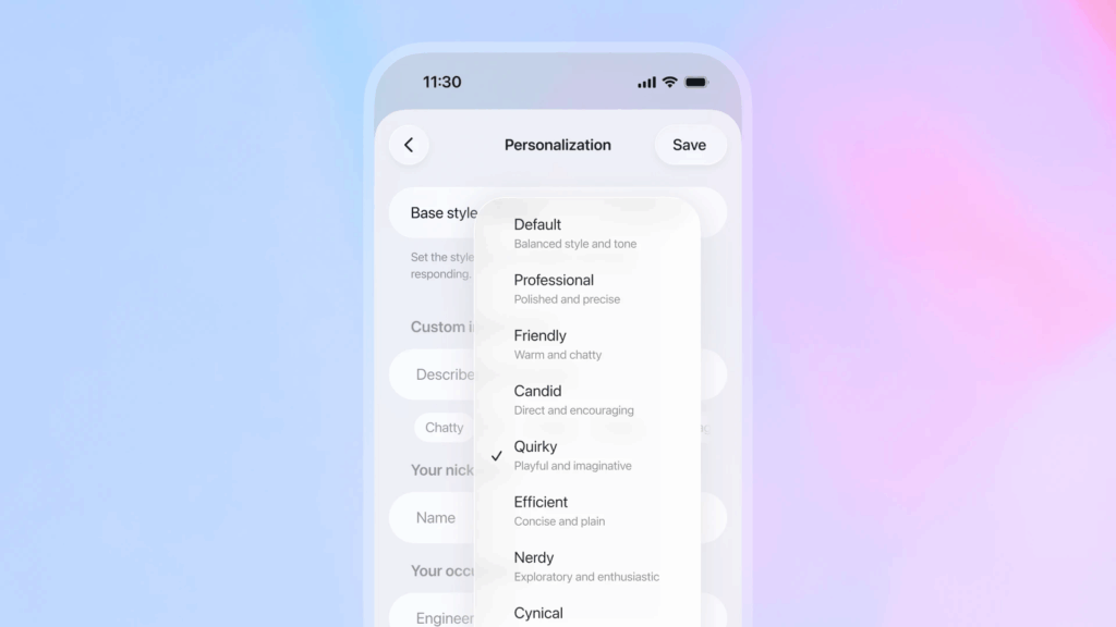 OpenAI تطرح GPT-5.1 بخيارات جديدة وتحسينات في الأداء
