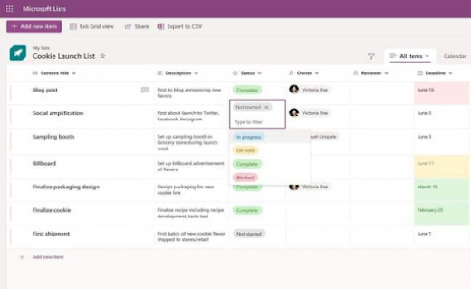 Microsoft Lists إدارة المهام