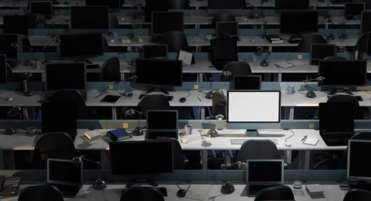 empty-dark-office-one-computer-on