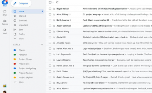 جوجل تعلن عن مظهر متكامل جديد لخدمة جيميل Gmail